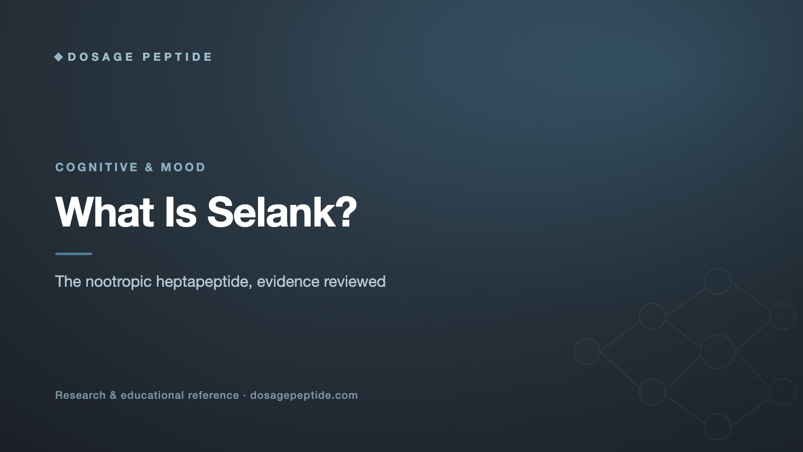 What Is Selank? A Nootropic Peptide for Anxiety & Cognition