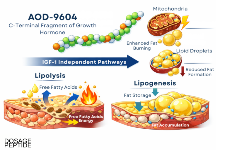 How Does AOD-9604 Stimulate Fat Breakdown Without Altering IGF-1 Pathways?