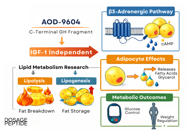 How Does AOD-9604 Influence Lipolysis Without Altering IGF-1 Signaling Pathways?
