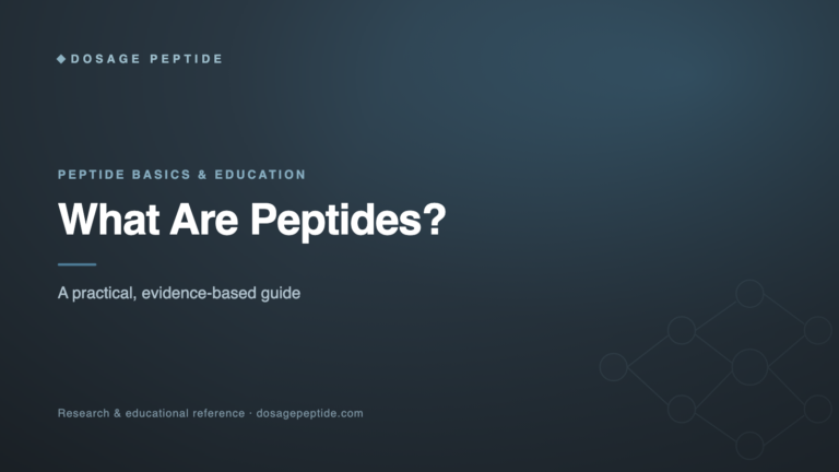 What Are Peptides? A Practical, Evidence‑Based Guide