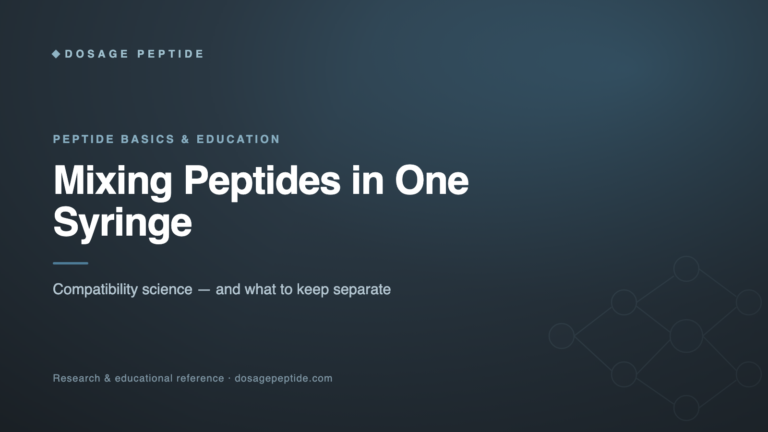 What Peptides Can I Combine in the Same Syringe?