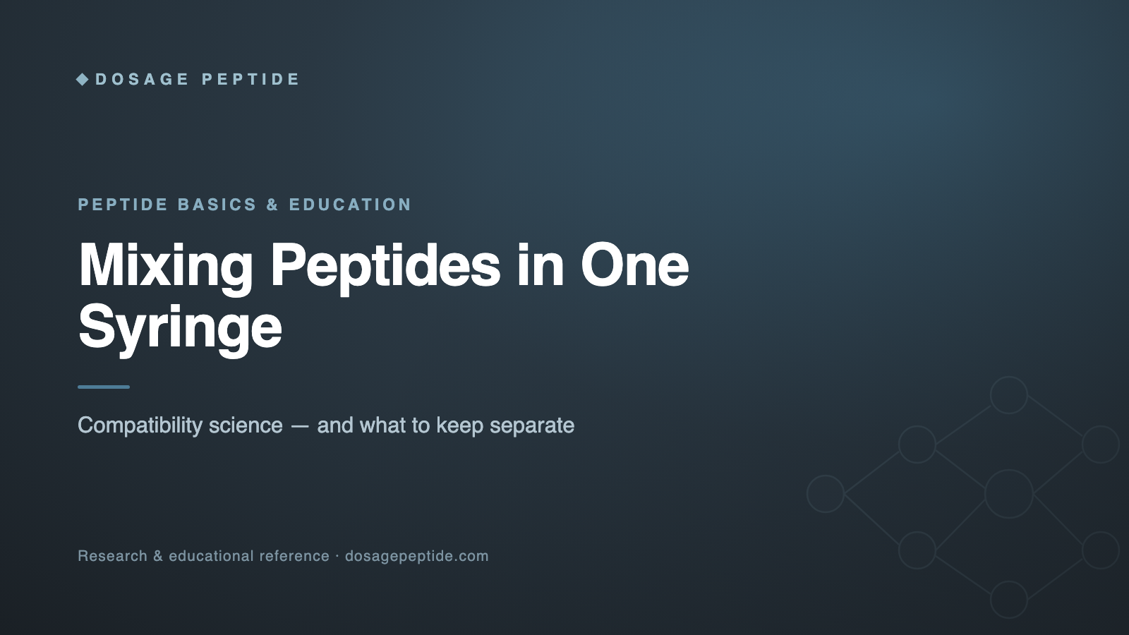What Peptides Can I Combine in the Same Syringe?