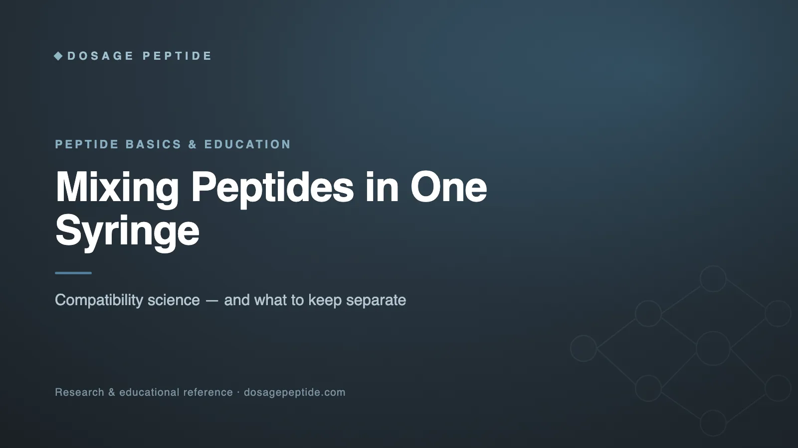 What Peptides Can I Combine in the Same Syringe?