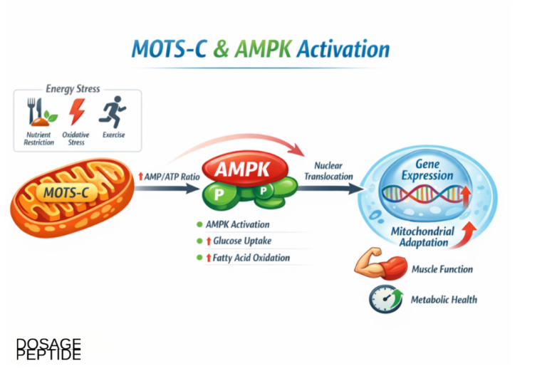 How Does MOTS-C Regulate AMPK Activity During Cellular Energy Stress?