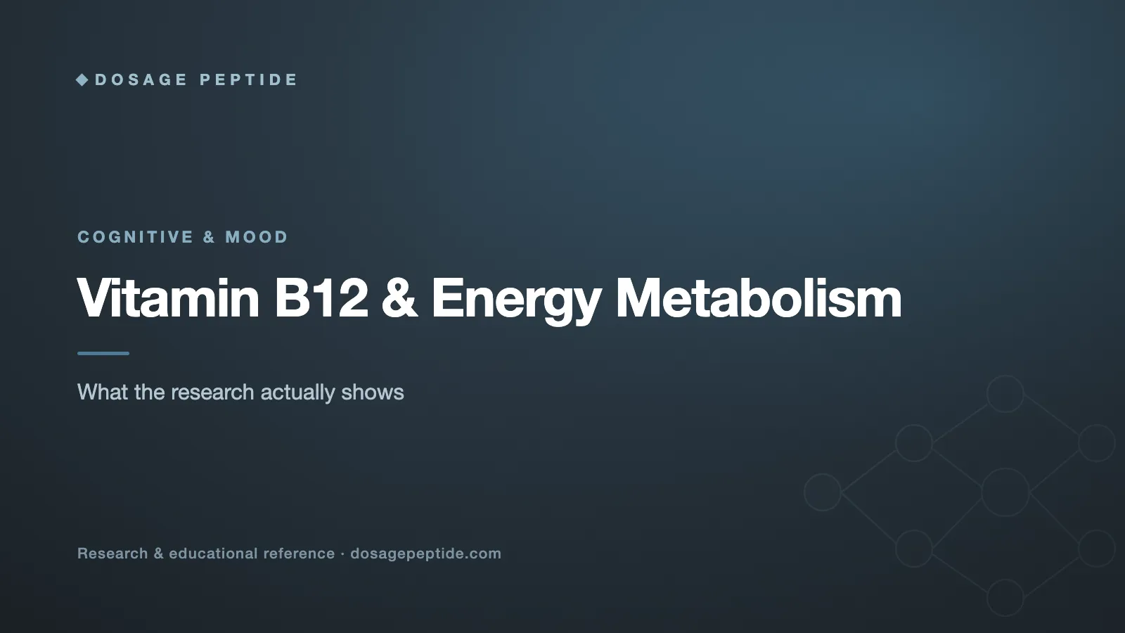 Vitamin B12 (Cyanocobalamin) and Energy Metabolism: The Research