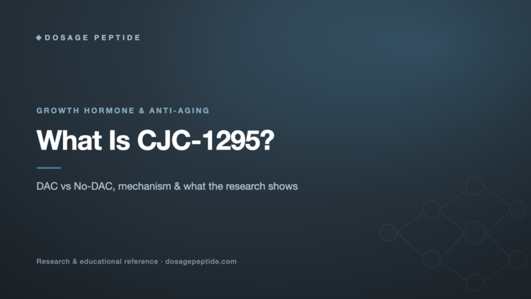 What Is CJC-1295? DAC vs No-DAC, Mechanism & the Research