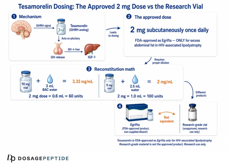 Tesamorelin Dosage: Standalone Protocol, Titration & Reconstitution