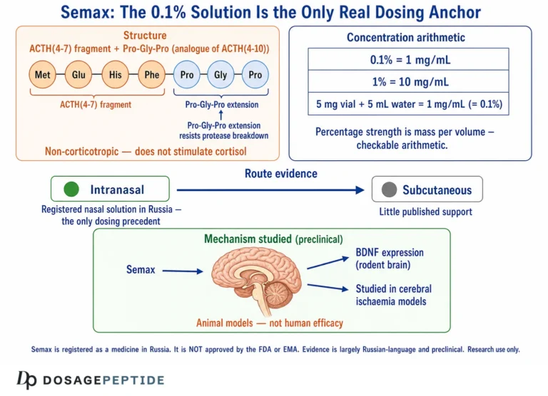 Semax Dosage: Chart, Intranasal vs SubQ & What the Research Documents