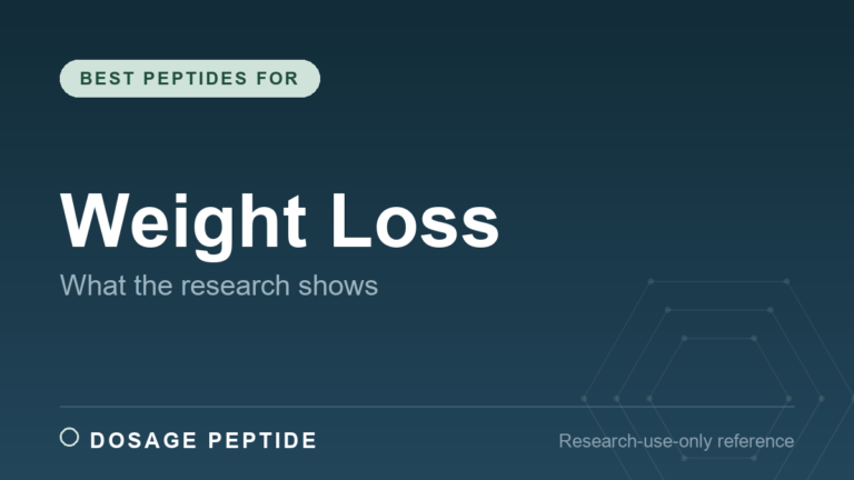 Best Peptides for Weight Loss: What the Research Actually Shows