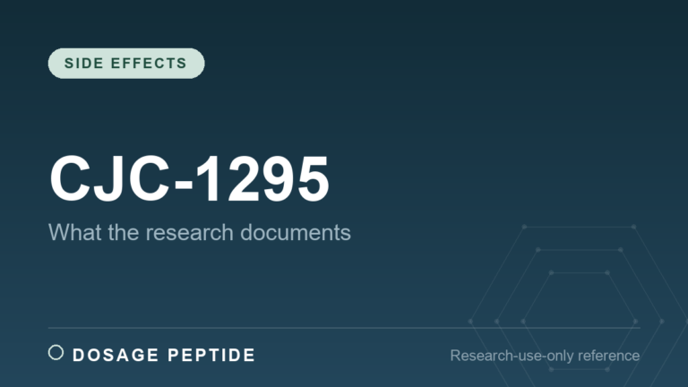CJC-1295 Side Effects: What the Research Actually Documents