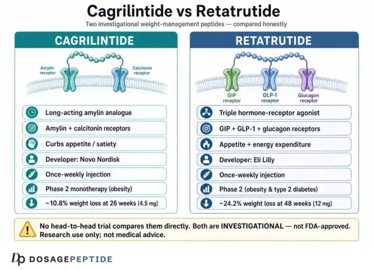 Cagrilintide vs Retatrutide: Doses, Results and Stacking, Compared