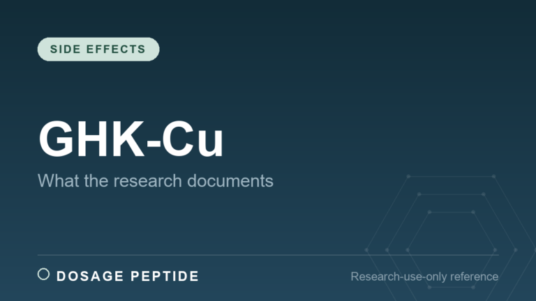 GHK-Cu Side Effects: What the Research Actually Documents
