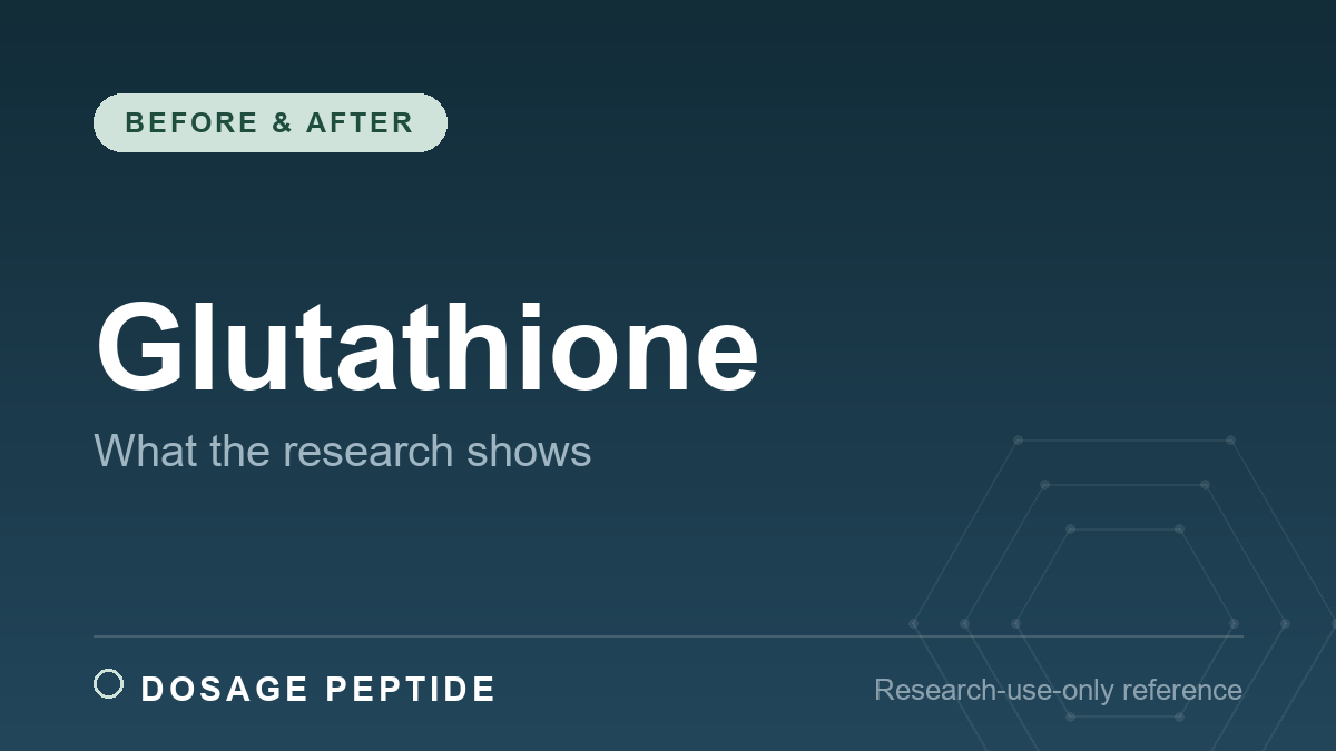 Glutathione Before and After (2026): What the Trials Actually Measured