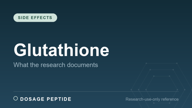 Glutathione Side Effects: What the Research Documents