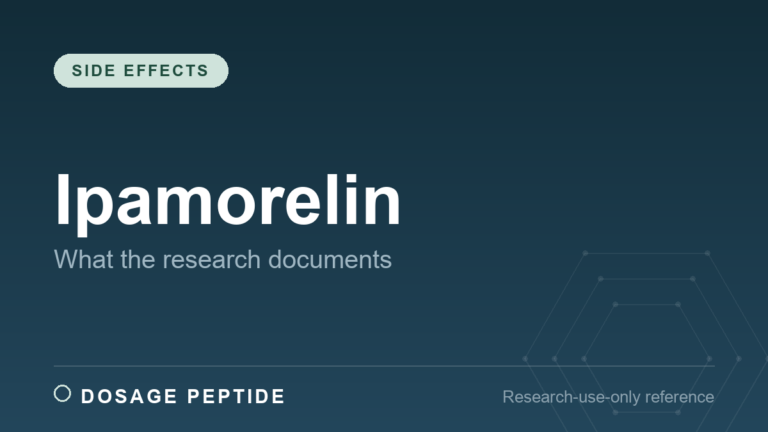 Ipamorelin Side Effects: What the Research Actually Documents
