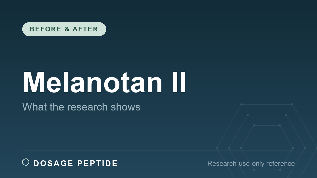 Melanotan II Before and After: What the Research Actually Shows