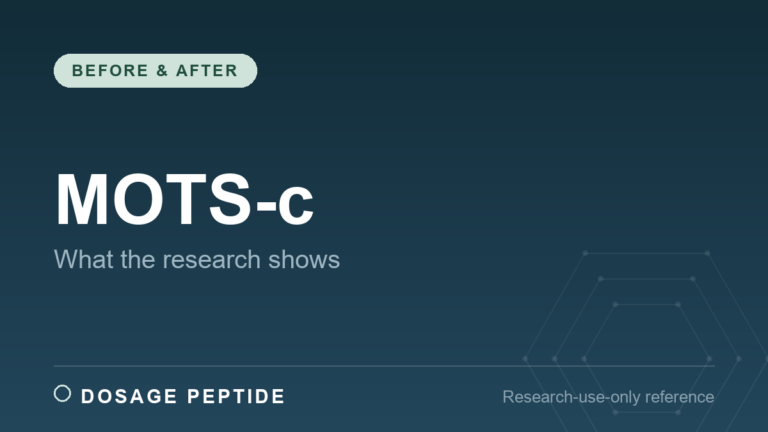 MOTS-c Before and After: What the Research Actually Shows