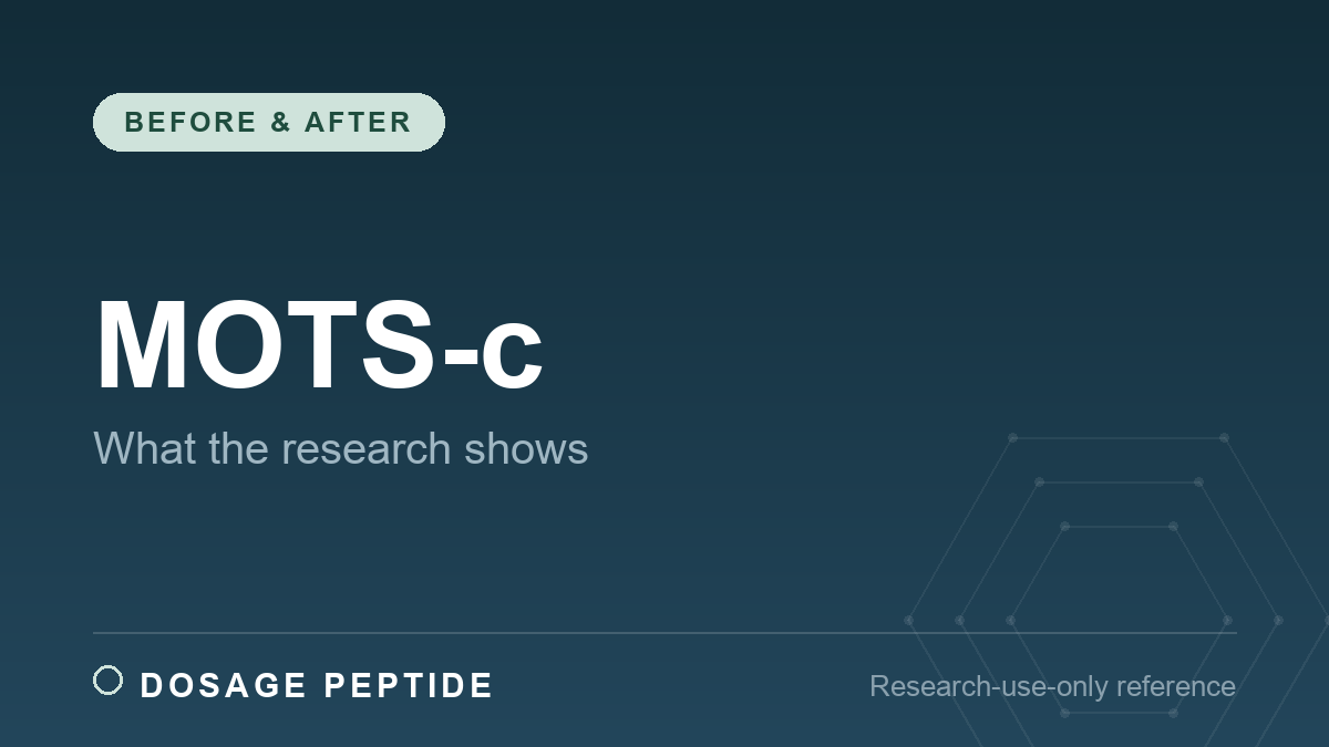 MOTS-c Before and After: What the Research Actually Shows
