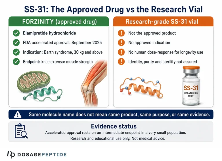SS-31 Dosage: How Much Per Day, Reconstitution & How It Compares to the Approved Drug