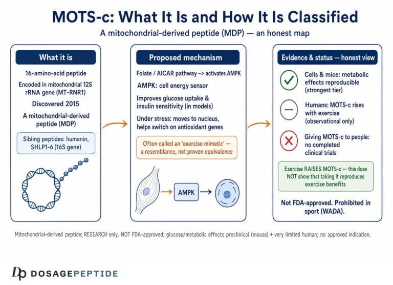 What is MOTS-C, and how is it classified within mitochondrial-derived peptides?