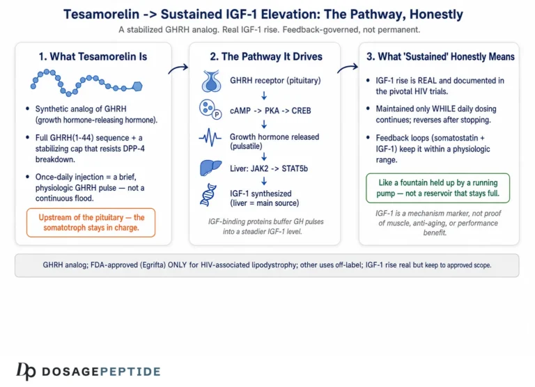 What Molecular Pathways Link Tesamorelin Stimulation to Sustained IGF-1 Elevation?