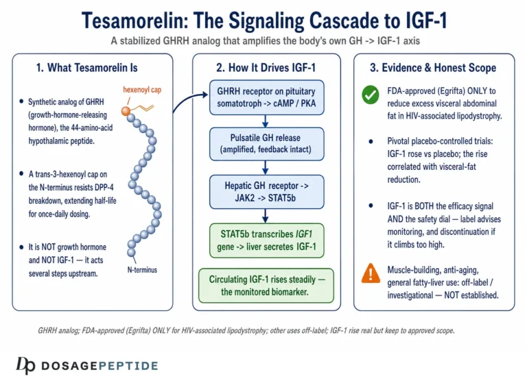 How Do Molecular Signaling Networks Drive Tesamorelin-Induced IGF-1 Elevation?