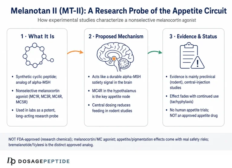 How Do Experimental Studies Characterize Melanotan II in Appetite Regulation Research?