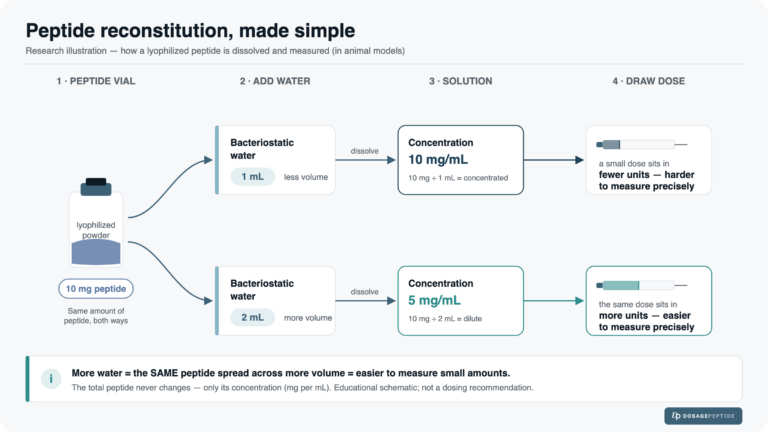 How Much Bacteriostatic Water Should You Use? Peptide Reconstitution, Made Simple