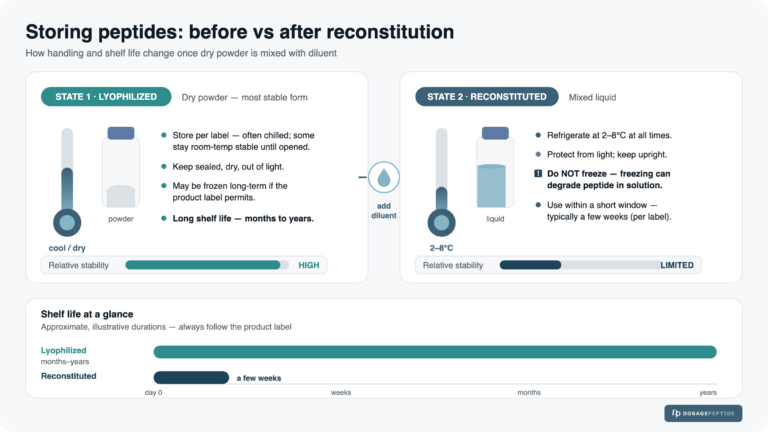 How to Store Peptides Before and After Reconstitution