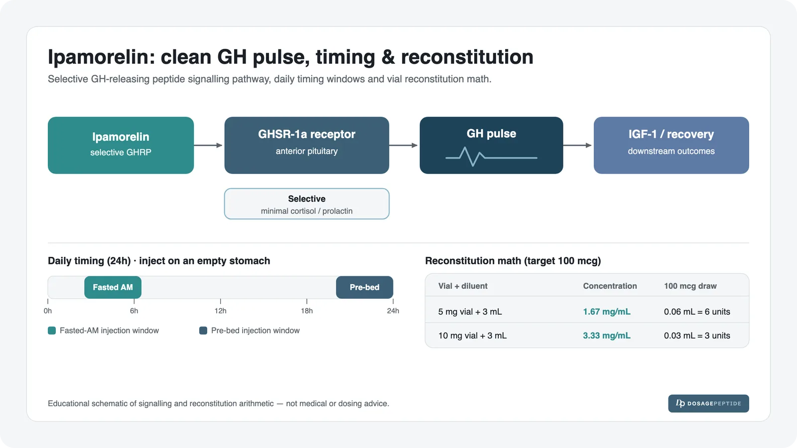 Ipamorelin Dosage: The Complete Protocol Guide (Timing, Reconstitution & Cycle)