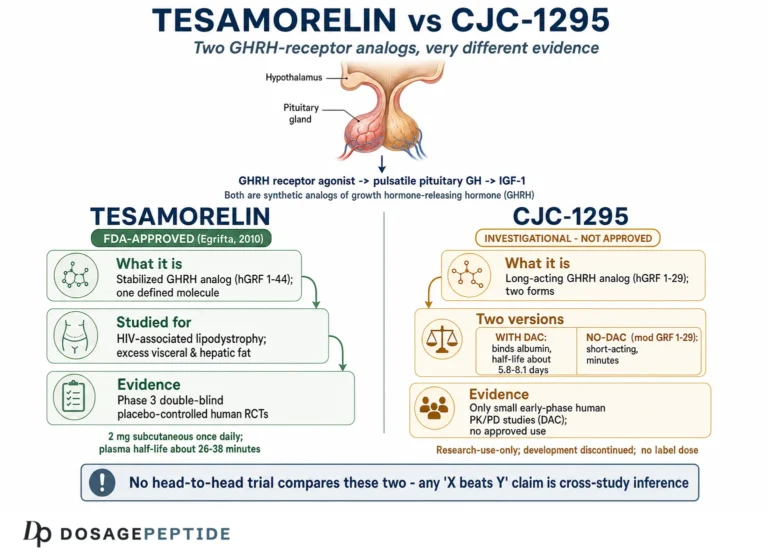 Tesamorelin vs CJC-1295: Doses, Evidence and Which One Has Real Data