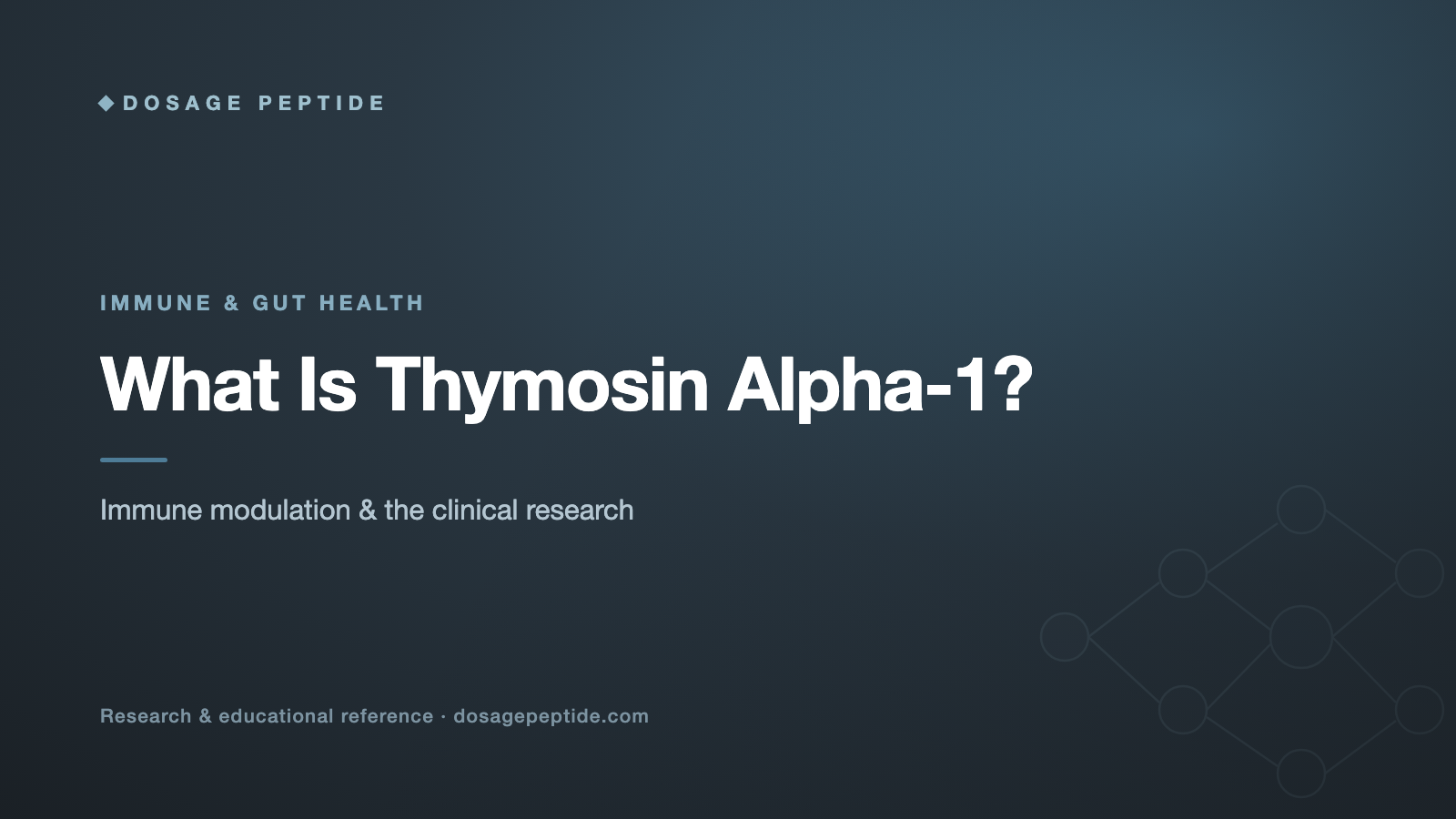 What Is Thymosin Alpha-1? Immune Modulation & the Research