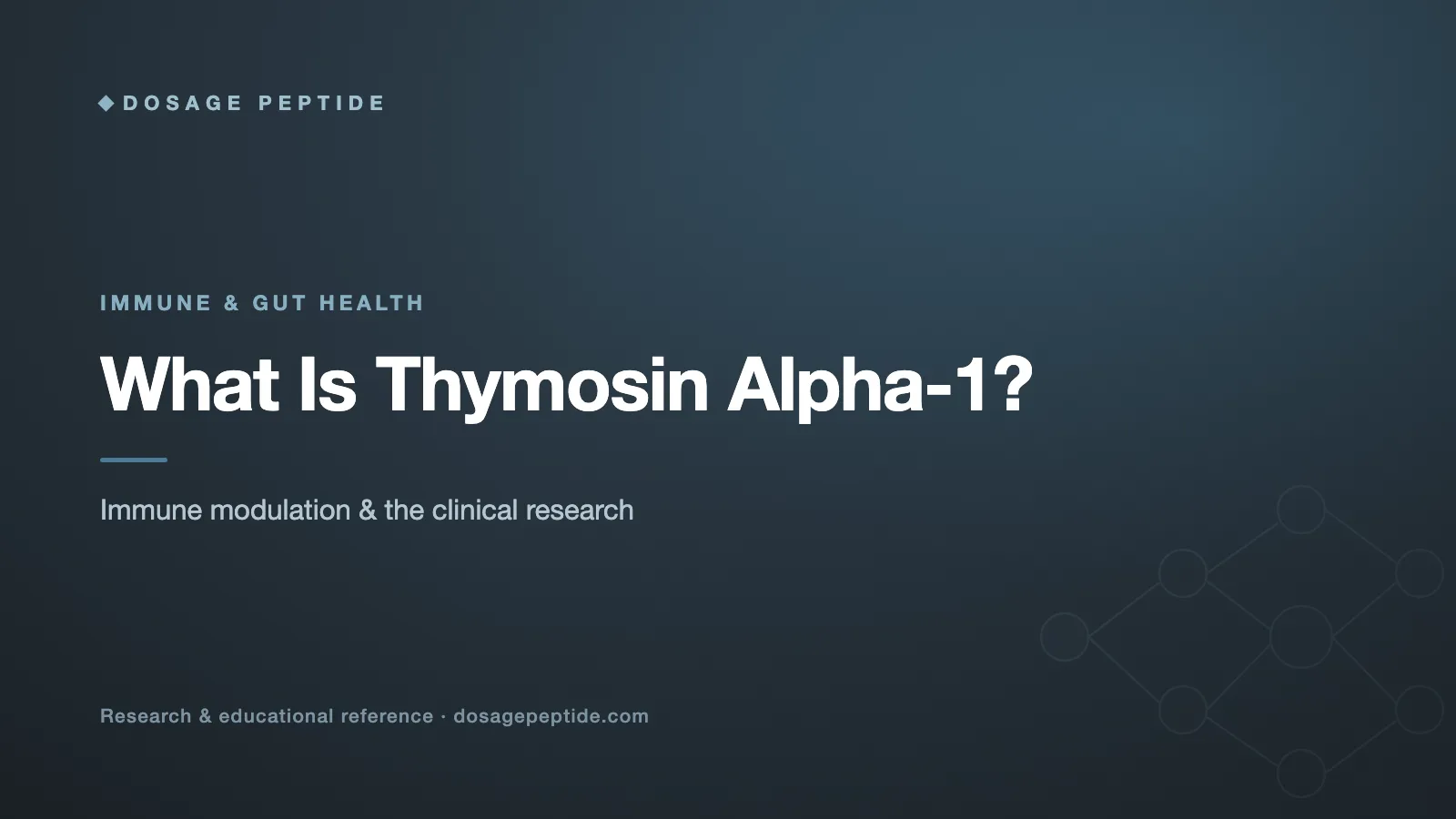 What Is Thymosin Alpha-1? Immune Modulation & the Research