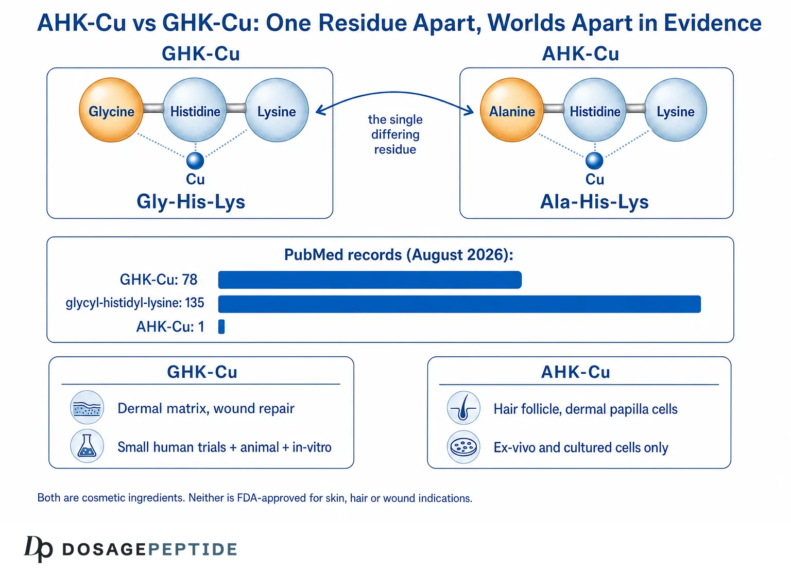 AHK-Cu vs GHK-Cu: Hair, Skin and What the Research Actually Shows (2026)