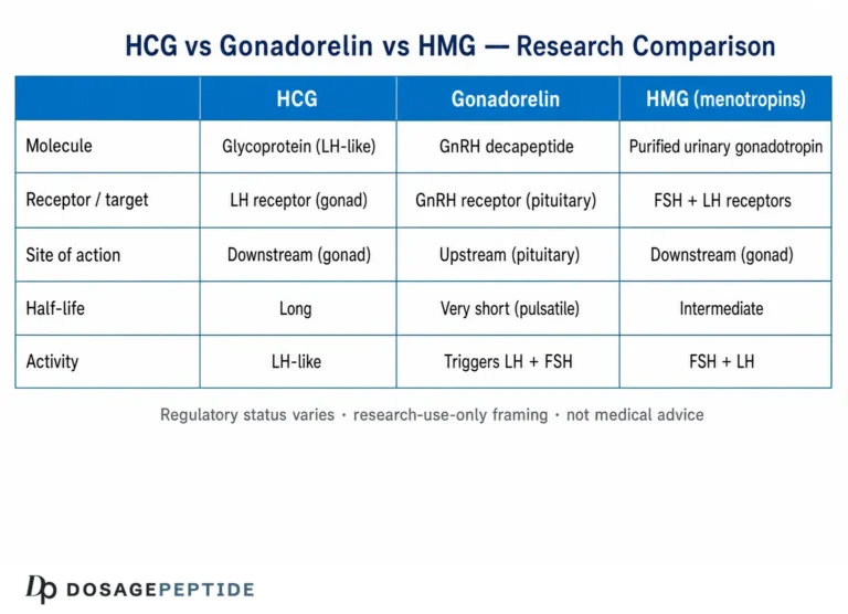 HCG vs Gonadorelin vs HMG: Comparing the HPG-Axis Fertility Peptides in Research